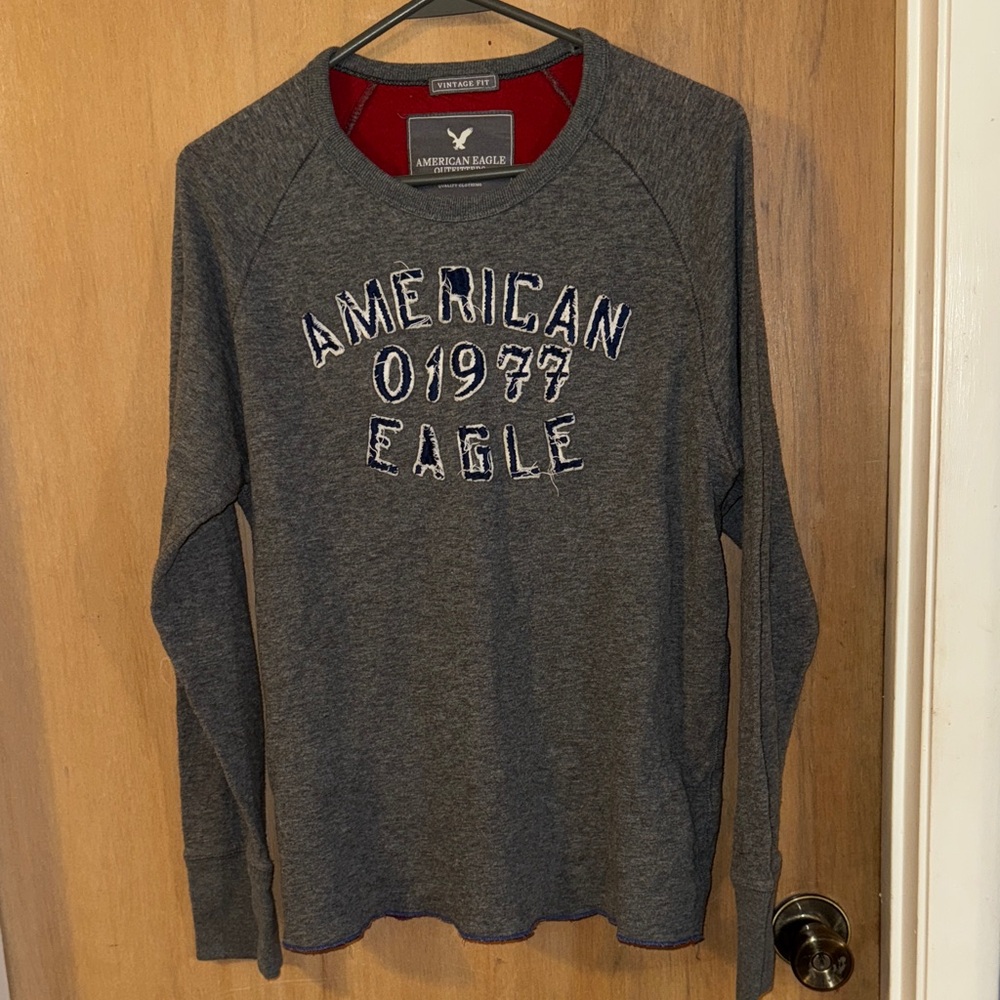 American Eagle Outfitters Vintage Fit Crewneck Raglan Thin Sweatshirt Size Med